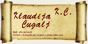 Klaudija Čugalj vizit kartica